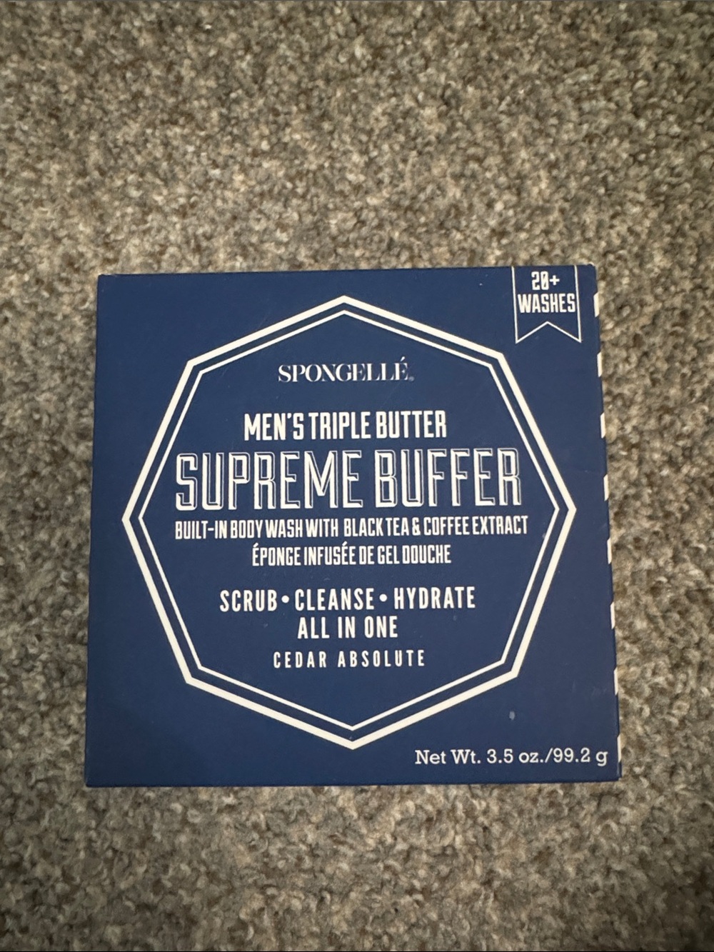 Spongelle Mens Triple Buffer Supreme -Cedar Absolute
